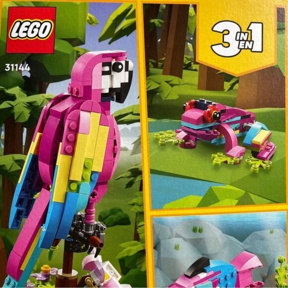 Lego Creator 31144 Exotic Pink Parrot OR Frog Fish 3 in 1 Building Set New Gift - Picture 4 of 10